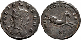 Gallienus, 253-268. Antoninianus (Bronze, 21 mm, 3.40 g, 12 h), Rome, 267-268. GALLIENVS AVG Radiate head of Gallienus to right. Rev. MERCVRIO CONS AV...