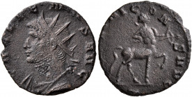 Gallienus, 253-268. Antoninianus (Bronze, 18 mm, 2.36 g, 1 h), Rome, 267-268. GALLIENVS AVG Radiate and draped bust of Gallienus to left. Rev. [APOLLI...