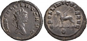 Gallienus, 253-268. Antoninianus (Bronze, 22 mm, 3.60 g, 11 h), Rome, 267-268. IMP GALLIENVS AVG Radiate head of Gallienus to right. Rev. APOLLINI CON...