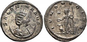 Salonina, Augusta, 254-268. Antoninianus (Billon, 20 mm, 3.30 g, 6 h), Antiochia, 263. SALONINA AVG Diademed and draped bust of Salonina set to right ...