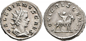 Valerian II, Caesar, 256-258. Antoninianus (Silver, 22 mm, 3.20 g, 11 h), Cologne, 257-258. VALERIANVS CAES Radiate and draped bust of Valerian II to ...