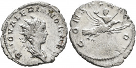 Divus Valerian II, died 258. Antoninianus (Silver, 22 mm, 3.28 g, 5 h), Cologne, 258. DIVO VALERIANO CAES Radiate and draped bust of Divus Valerian II...