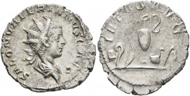 Saloninus, as Caesar, 258-260. Antoninianus (Silver, 22 mm, 2.35 g, 2 h), Cologne, 259-260. SALON VALERIANVS CAES Radiate and draped bust of Saloninus...