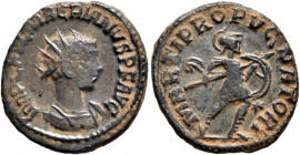 Macrianus, usurper, 260-261. Antoninianus (Billon, 19 mm, 3.00 g, 6 h), Samosata. IMP C FVL MACRIANVS P F AVG Radiate and cuirassed bust of Macrianus ...
