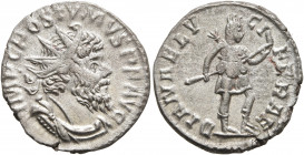 Postumus, Romano-Gallic Emperor, 260-269. Antoninianus (Billon, 20 mm, 2.73 g, 12 h), Cologne, 266. IMP C POSTVMVS P F AVG Radiate, draped and cuirass...