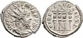 Postumus, Romano-Gallic Emperor, 260-269. Antoninianus (Billon, 22 mm, 4.15 g, 6 h), Cologne, 266. IMP C POSTVMVS P F AVG Radiate, draped and cuirasse...
