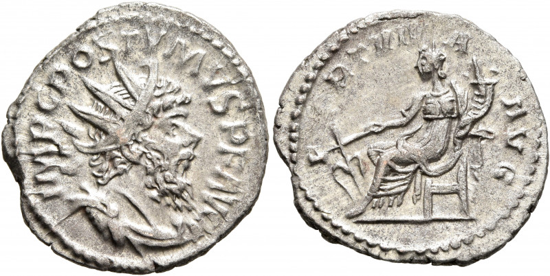 Postumus, Romano-Gallic Emperor, 260-269. Antoninianus (Billon, 22 mm, 3.27 g, 7...