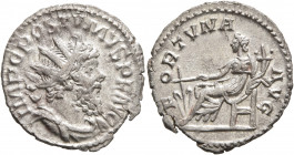 Postumus, Romano-Gallic Emperor, 260-269. Antoninianus (Billon, 22 mm, 3.00 g, 12 h), Cologne, 266. IMP C POSTVMVS P F AVG Radiate, draped and cuirass...