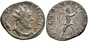 Marius, Romano-Gallic usurper, 269. Antoninianus (Silvered bronze, 20 mm, 3.26 g, 7 h), Cologne. IMP C M AVR MARIVS AVG Radiate, draped and cuirassed ...