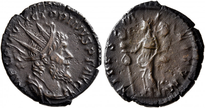 Victorinus, Romano-Gallic Emperor, 269-271. Antoninianus (Bronze, 19 mm, 2.68 g,...