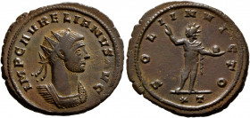 Aurelian, 270-275. Antoninianus (Bronze, 22 mm, 3.57 g, 5 h), Siscia, spring 274. IMP C AVRELIANVS AVG Radiate and cuirassed bust of Aurelian to right...