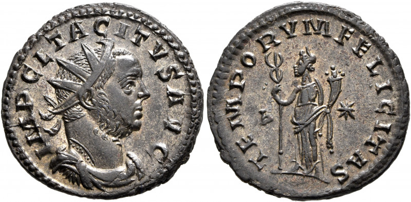 Tacitus, 275-276. Antoninianus (Silvered bronze, 22 mm, 4.03 g, 12 h), Lugdunum,...