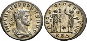 Probus, 276-282. Antoninianus (Silvered bronze, 23 mm, 4.06 g, 12 h), Serdica, 276/7. IMP C M AVR PROBVS AVG Radiate, draped and cuirassed bust of Pro...