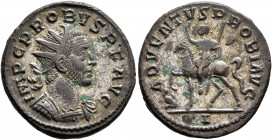 Probus, 276-282. Antoninianus (Silvered bronze, 22 mm, 4.52 g), Lugdunum, 277. IMP C PROBVS•P•F•AVG Radiate and cuirassed bust of Probus to right. Rev...