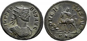 Probus, 276-282. Antoninianus (Bronze, 23 mm, 3.34 g, 12 h), Rome, 278. IMP PROBVS AVG Radiate and cuirassed bust of Probus to right. Rev. ADVENTVS AV...