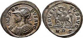 Probus, 276-282. Antoninianus (Silvered bronze, 23.5 mm, 3.64 g, 6 h), Rome, 280. IMP PROBVS AVG Radiate, helmeted and cuirassed bust of Probus to lef...