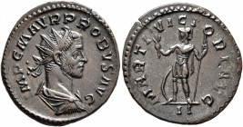 Probus, 276-282. Antoninianus (Bronze, 22 mm, 3.87 g, 12 h), Lugdunum, 281. IMP C M AVR PROBVS AVG Radiate, draped and cuirassed bust of Probus to rig...