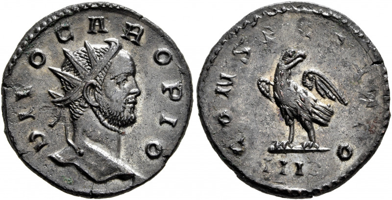 Divus Carus, died 283. Antoninianus (Silvered bronze, 21 mm, 3.87 g, 12 h), Lugd...