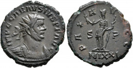 Carausius, Romano-British Emperor, 286-293. Antoninianus (Bronze, 23 mm, 4.63 g, 6 h), Londinium, 292-293. IMP C CARAVSIVS P F AVG Radiate and cuirass...