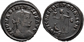 Maximinus II, 310-313. Follis (Bronze, 23 mm, 3.42 g, 1 h), Siscia, circa late 311. IMP MAXIMINVS P F AVG Laureate and cuirassed bust of Maximinus II ...