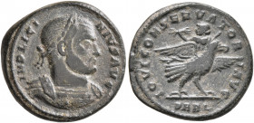 Licinius I, 308-324. Follis (Bronze, 18 mm, 3.20 g, 7 h), Arelate, 319. IMP LICI-NIVS AVG Laureate and cuirassed bust of Licinius I to right. Rev. IOV...
