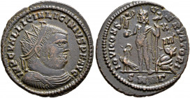 Licinius I, 308-324. Follis (Bronze, 19.5 mm, 2.89 g, 11 h), Heraclea, 321-324. IMP C VAL LICIN LICINIVS P F AVG Radiate, draped and cuirassed bust of...