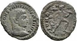 Constantine I, 307/310-337. Half Follis (Bronze, 16 mm, 1.57 g, 12 h), Rome, 313. IMP CONSTANTINVS P F AVG Bare head of Constatine I to right. Rev. FV...