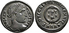 Constantine I, 307/310-337. Follis (Bronze, 19 mm, 2.93 g, 5 h), Heraclea, 324. CONSTAN-TINVS AVG Laureate head of Constantine I to right. Rev. D N CO...
