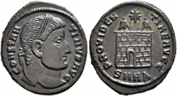 Constantine I, 307/310-337. Follis (Bronze, 20.5 mm, 2.81 g, 6 h), Nicomedia, 328-329. CONSTANTINVS AVG Diademed head of Constantine I to right. Rev. ...