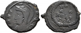 Commemorative Series, 330-354. Follis (Bronze, 16.5 mm, 2.21 g, 6 h), Heraclea, 347-348. VRBS ROMA Helmeted and draped bust of Roma to left. Rev. VOT ...