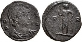 Commemorative Series, 330-354. Follis (Bronze, 15 mm, 1.64 g, 7 h), Rome, struck under Constantius II, circa 348. Helmeted, draped and cuirassed bust ...