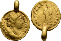 Fausta, Augusta, 324-326. Solidus (Gold, 19 mm, 4.73 g, 6 h), Nicomedia, 324. FLAV MAX FAVSTA AVG Draped bust of Fausta to right. Rev. SALVS REIPVBLIC...