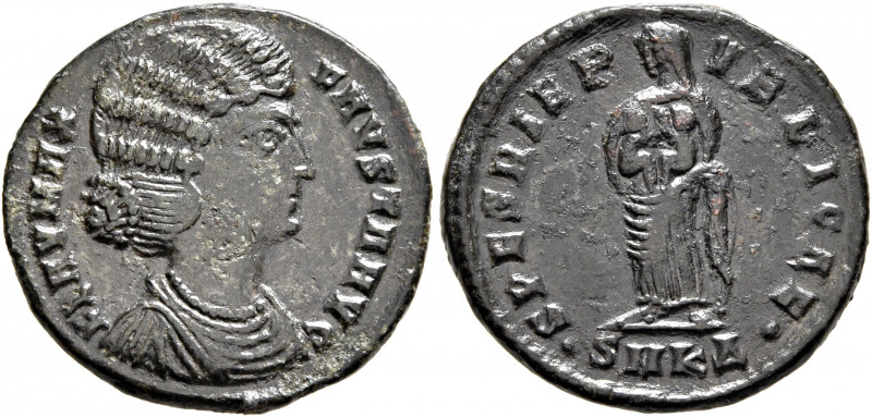Fausta, Augusta, 324-326. Follis (Bronze, 19 mm, 2.88 g, 6 h), Cyzicus, 326-327....