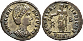 Helena, Augusta, 324-328/30. Follis (Silvered bronze, 18 mm, 3.63 g, 11 h), Alexandria, 329-330. FL HELENA AVGVSTA Diademed and draped bust of Helena ...