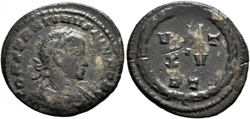 Constantine II, as Caesar, 316-337. Follis (Bronze, 20 mm, 2.54 g, 5 h), Rome, 3...