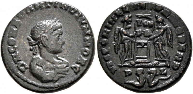 Constantine II, as Caesar, 316-337. Follis (Bronze, 17.5 mm, 2.81 g, 12 h), Lugd...