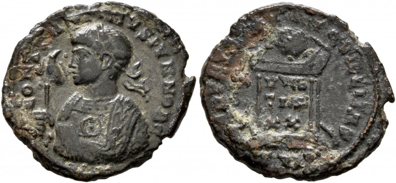 Constantine II, as Caesar, 316-337. Follis (Bronze, 20 mm, 2.68 g, 6 h), Treveri...