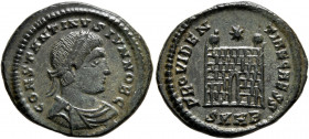 Constantine II, as Caesar, 316-337. Follis (Bronze, 19.5 mm, 3.34 g, 6 h), Heraclea, 325-326. CONSTANTINVS IVN NOB C Laureate, draped and cuirassed bu...