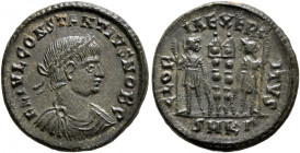 Constantine II, as Caesar, 316-337. Follis (Bronze, 17.5 mm, 2.45 g, 6 h), Cyzicus, 331 and 333-334. FL IVL CONSTANTIVS NOB C Laureate and cuirassed b...