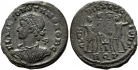 Constans, as Caesar, 333-337. Follis (Bronze, 17.5 mm, 1.92 g, 12 h), Aquileia, 334-335. FL IVL CONSTANS NOB C Laureate, draped and cuirassed bust of ...