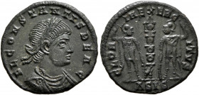 Constans, as Caesar, 333-337. Follis (Bronze, 17.5 mm, 1.33 g, 1 h), Siscia, 335-336. FL CONSTANTIS BEA C Laureate, draped and cuirassed bust of Const...