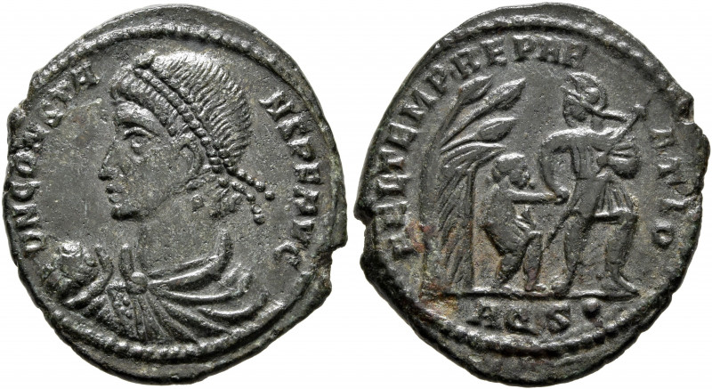 Constans, 337-350. Follis (Bronze, 23 mm, 4.54 g, 12 h), Aquileia, 348-350. D N ...