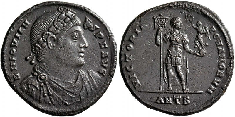 Jovian, 363-364. Follis (Bronze, 27 mm, 8.74 g, 5 h), Antiochia. D N IOVIANVS P ...