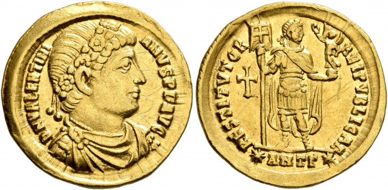 Valentinian I, 364-375. Solidus (Gold, 21 mm, 4.45 g, 5 h), Antiochia, 364. D N ...