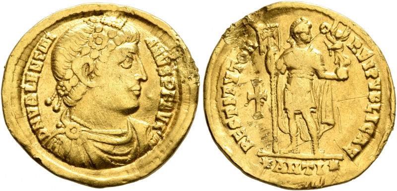 Valentinian I, 364-375. Solidus (Gold, 21.5 mm, 4.34 g, 10 h), Antiochia, 364. D...