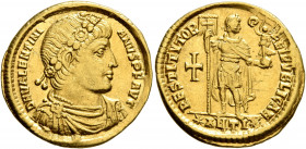 Valentinian I, 364-375. Solidus (Gold, 21 mm, 4.35 g, 5 h), Antiochia, 364. D N VALENTINIANVS P F AVG Rosette-diademed, draped and cuirassed bust of V...