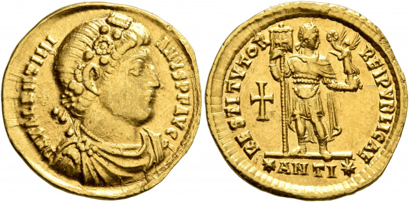 Valentinian I, 364-375. Solidus (Gold, 21 mm, 4.28 g, 5 h), Antiochia, 364. D N ...