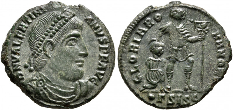 Valentinian I, 364-375. Follis (Bronze, 18.5 mm, 2.76 g, 12 h), Siscia, 364-367....