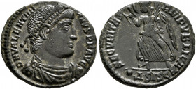 Valentinian I, 364-375. Follis (Bronze, 18.5 mm, 2.47 g, 6 h), Siscia, 364-367. D N VALENTINIANVS P F AVG Pearl-diademed, draped and cuirassed bust of...