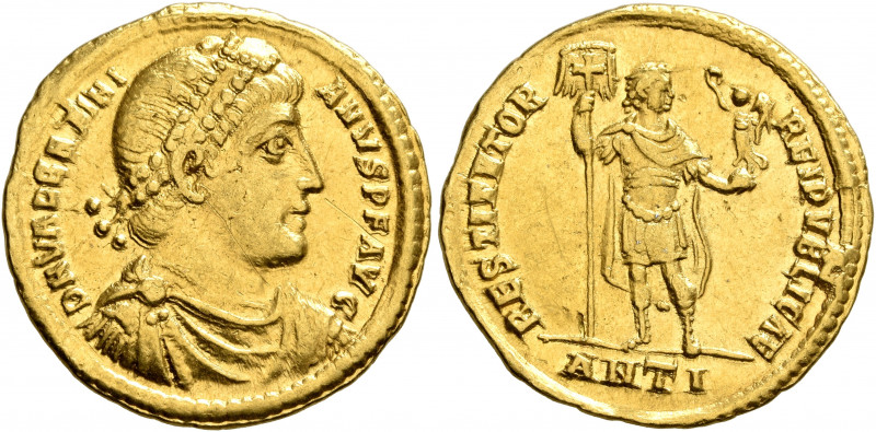 Valentinian I, 364-375. Solidus (Gold, 22 mm, 4.52 g, 5 h), Antiochia, 365. D N ...